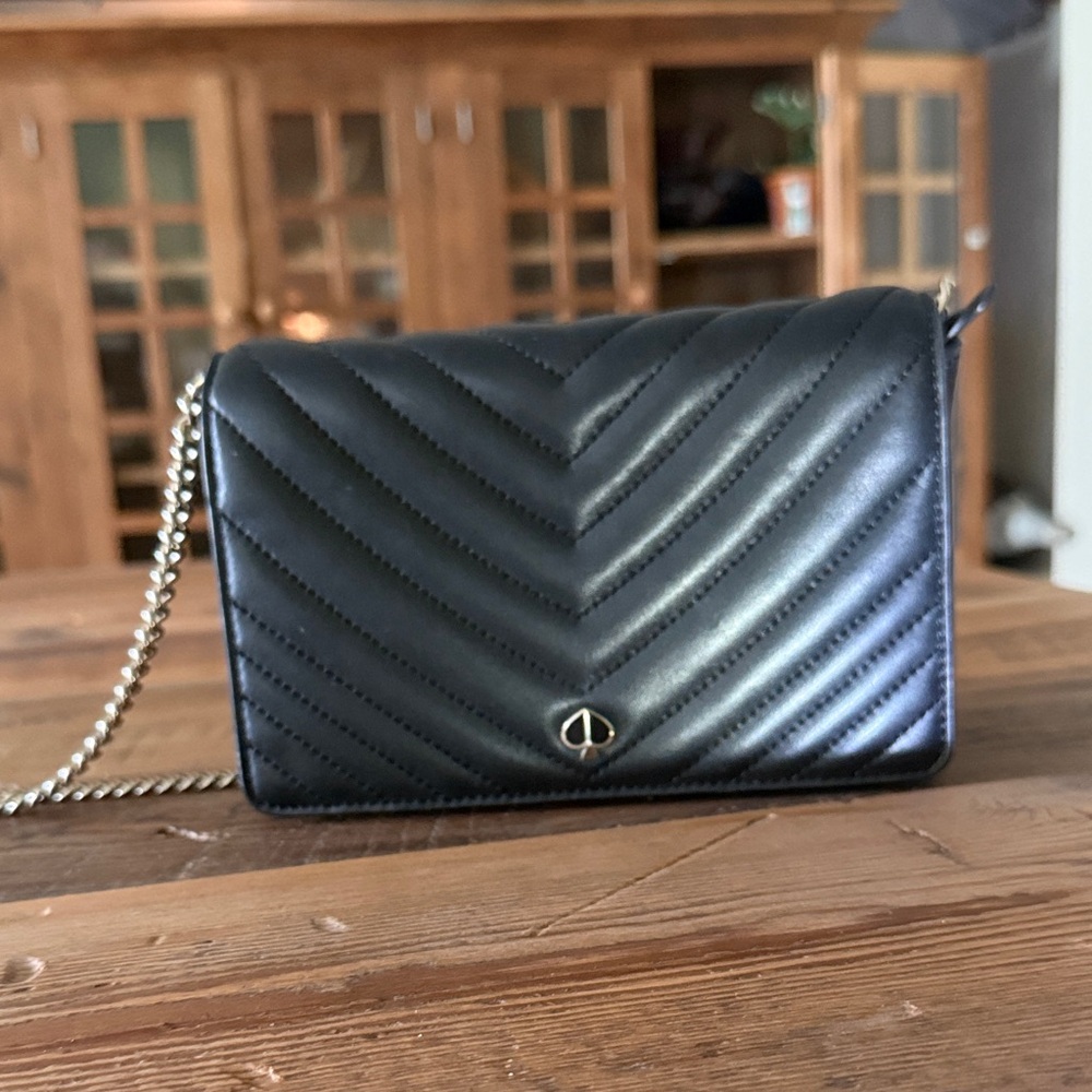 Kate Spade Amelia  Black Quilted Crossbody Bag